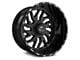 TIS 544BM Gloss Black 6-Lug Wheel; 22x14; -76mm Offset (16-24 Titan XD)