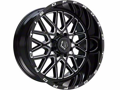 TIS 548BM Gloss Black Milled 6-Lug Wheel; 22x12; -44mm Offset (16-24 Titan XD)