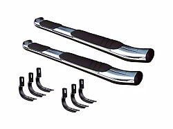 Go Rhino 5-Inch OE Xtreme Composite Side Step Bars; Chrome (04-15 Titan Crew Cab)