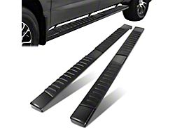 6-Inch Wide Square Running Boards; Black (04-24 Titan Crew Cab)