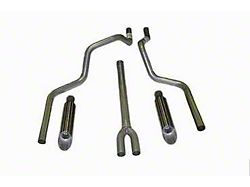 Aluminized Deep-Tone Dual Exhaust System with Stainless Angle Tips; Rear Exit (04-06 Titan)