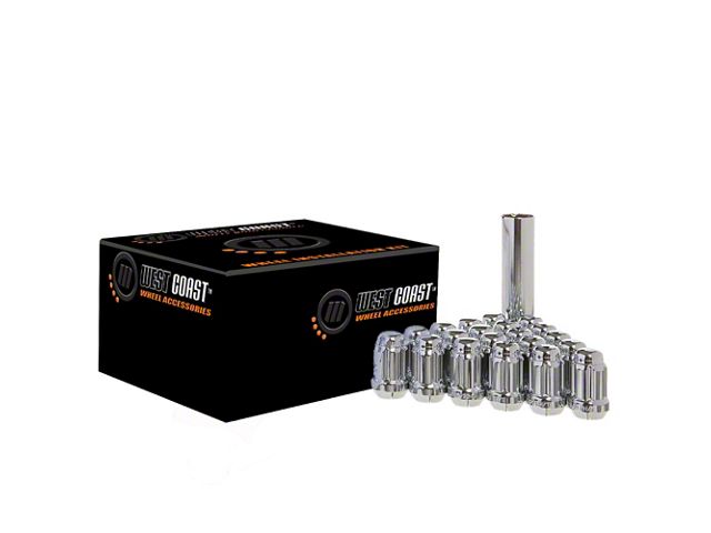 Chrome Acorn Spline Lug Nuts; M12x1.25; Set of 24 (04-24 Titan)