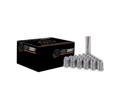 Chrome Acorn Spline Lug Nuts; M14x1.5; Set of 24 (17-24 Titan)