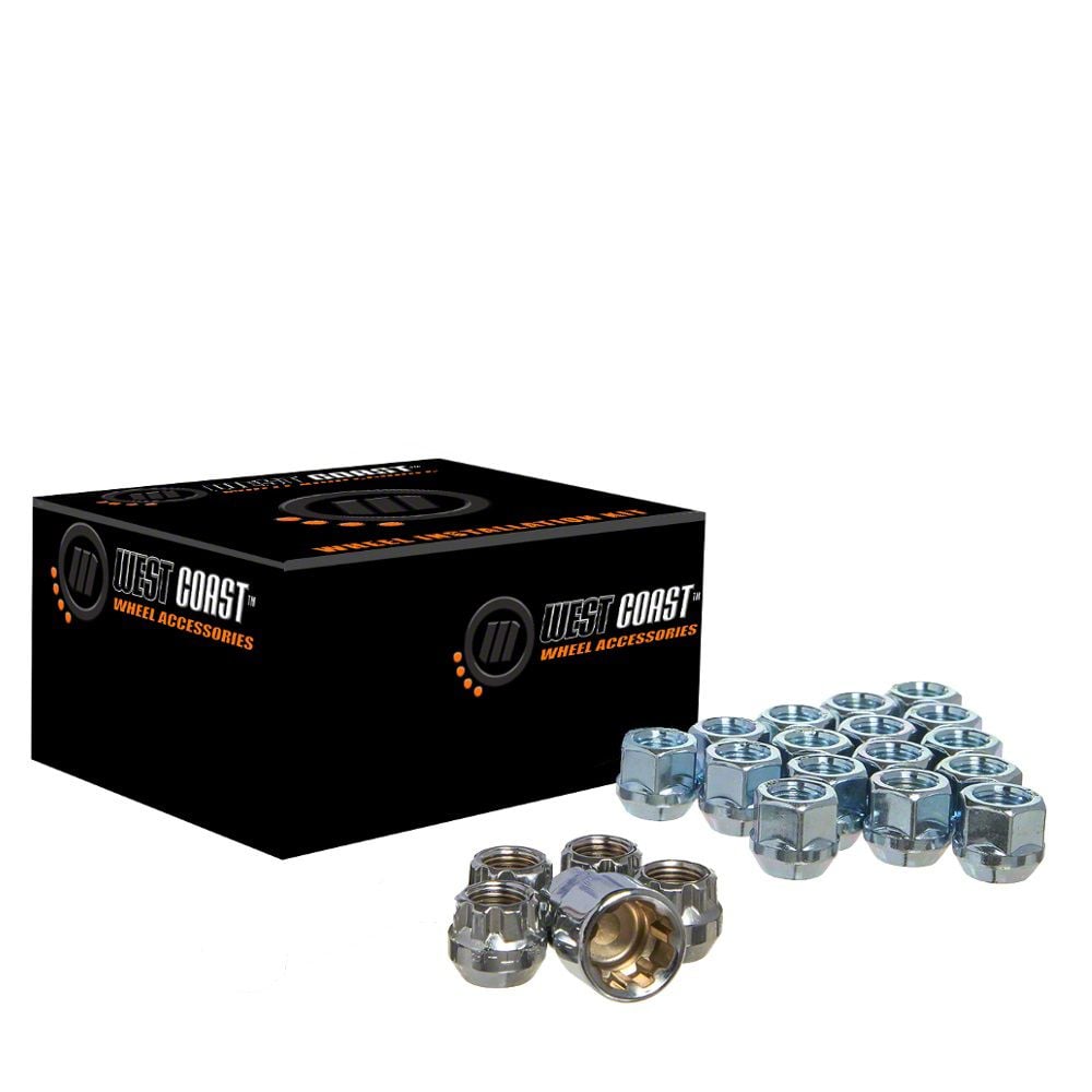 Titan Chrome Open Acorn Lug Nuts; M12x1.25; Set of 24 (04-24 Titan ...