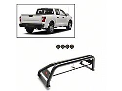 Classic Roll Bar with 7-Inch Black Round LED Lights; Black (17-24 Titan)