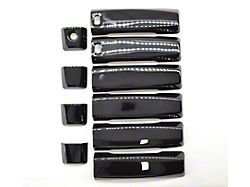 Chrome Delete Door Handle Covers; Gloss Black (04-24 Titan)