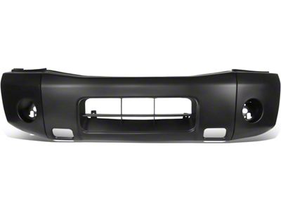 Factory Style Front Bumper Cover with Fog Light Openings; Primed Black (04-15 Titan S, XE)