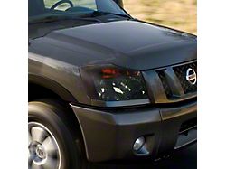 Factory Style Headlights with Amber Reflectors; Chrome Housing; Smoked Lens (04-15 Titan)