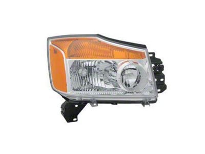 Headlights; Chrome Housing; Clear Lens (08-15 Titan)