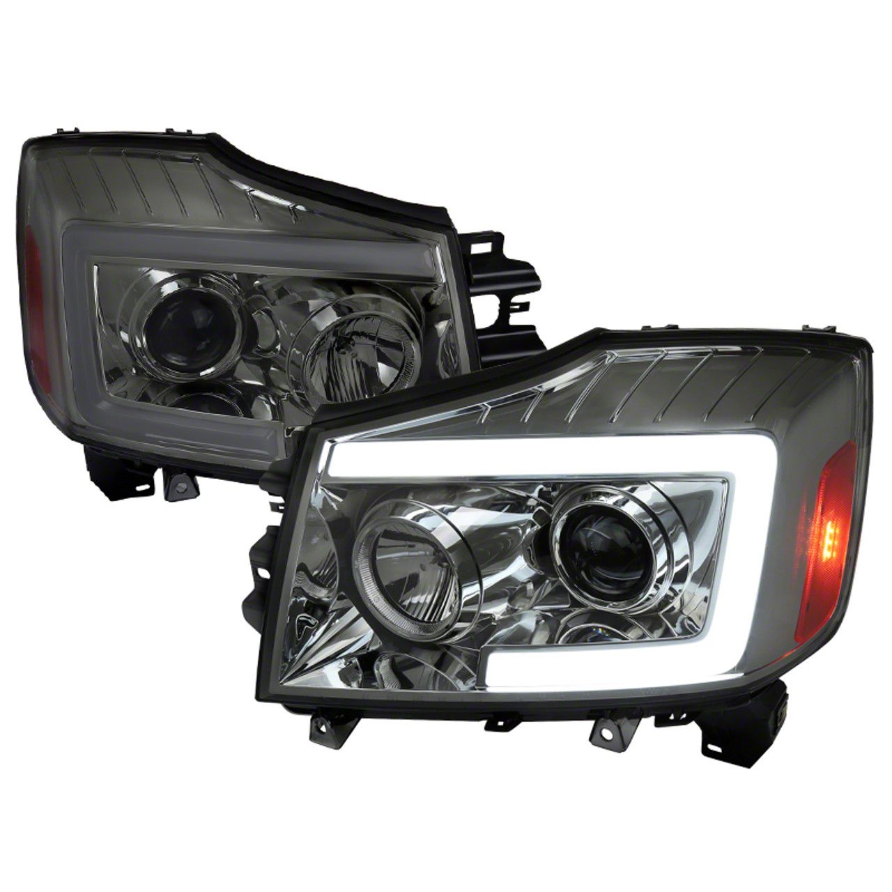 Titan LED C-Bar Projector Headlights with Switchback Sequential Turn ...