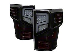 Light Bar LED Tail Lights; Black Housing; Smoked Lens (17-24 Titan w/ Factory Halogen Tail Lights)