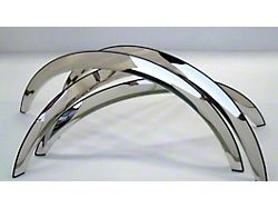 Long Style Fender Trim; Polished (04-15 Titan wo OE Mud Flaps & w/o Side Tool Box)