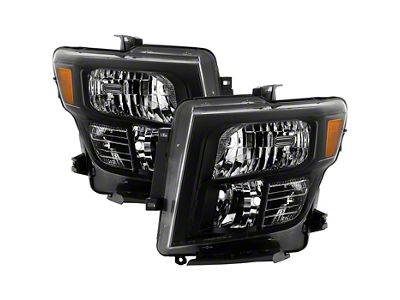 OEM Style Tail Lights; Black Housing; Clear Lens (17-24 Titan w/ Factory Halogen Tail Lights)