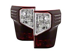 OEM Style Tail Lights; Chrome Housing; Red Smoked Lens (17-24 Titan w/ Factory Halogen Tail Lights)