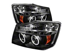 Signature Series CCFL Halo Projector Headlights; Black Housing; Clear Lens (04-15 Titan)