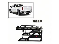 Warrior Roll Bar with 7-Inch Black Round LED Lights; Black (17-24 Titan)