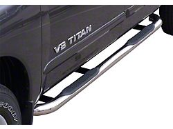 3-Inch Round Side Step Bars; Stainless Steel (16-24 Titan XD King Cab)