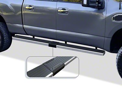 6-Inch Wheel-to-Wheel Running Boards; Hairline Silver (16-24 Titan XD Crew Cab)