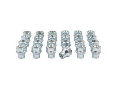 Bright Zinc ET Bulge Acorn Lug Nut Kit; 14mm x 1.5; Set of 24 (16-24 Titan XD)