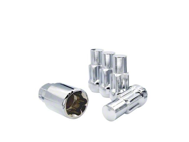 Chrome Acorn Wheel Locks; M14x1.5; Set of 5 (16-24 Titan XD)