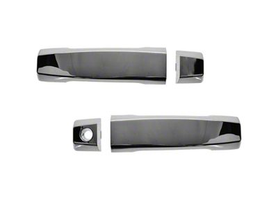 Exterior Door Handles; Front; Chrome (16-18 Titan XD w/o Smart Key Keyless Entry)