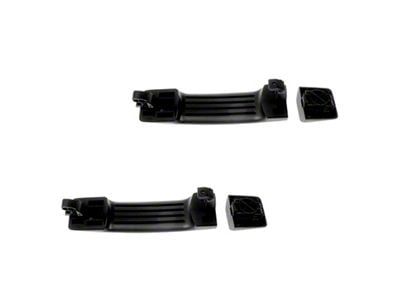 Exterior Door Handles; Rear; Black (16-18 Titan XD Crew Cab)