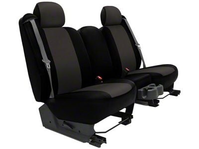 Genuine Neoprene Custom 1st Row Bucket Seat Covers; Charcoal/Black (16-24 Titan XD w/ Bucket Seats)