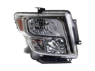 Headlight; Chrome Housing; Clear Lens; Passenger Side (16-19 Titan XD)