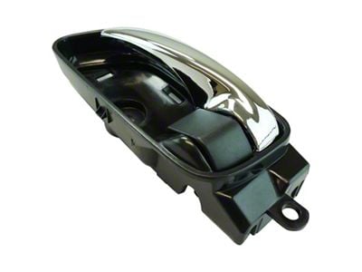 Interior Door Handle; Front or Rear Driver Side; Black and Chrome (16-18 Titan XD)