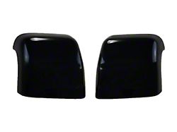 Chrome Delete Mirror Covers; Gloss Black (16-24 Titan XD w/ Towing Mirrors)