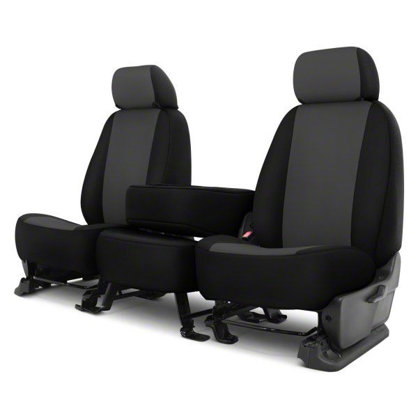 Titan XD Neosupreme Custom 1st Row Bench Seat Covers; Charcoal/Black ...