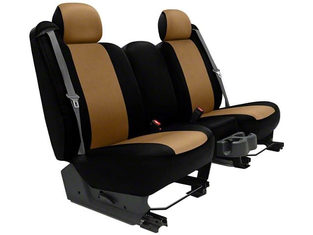 Neosupreme Custom 1st Row Bucket Seat Covers; Tan/Black (16-24 Titan XD w/ Bucket Seats)
