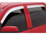 Ventvisor Window Deflectors; Front and Rear; Chrome (16-24 Titan XD Crew Cab)