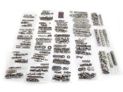 Fastener Kit; Stainless Steel (87-95 Jeep Wrangler YJ w/ Soft Top)