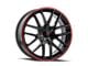 Touren TR60 Gloss Black with Red Ring 5-Lug Wheel; 17x7.5; 42mm Offset (21-24 Bronco Sport)