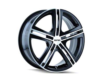 Touren TR62 Gloss Black Machined Wheel; 17x7; 40mm Offset (14-23 Jeep Cherokee KL)