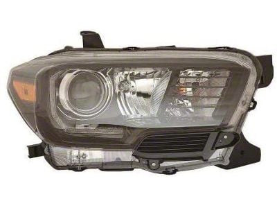 Toyota 2016-2019 TRD Pro Headlight; Black Housing; Clear Lens; Driver Side (16-23 Tacoma w/ Factory LED Headlights)