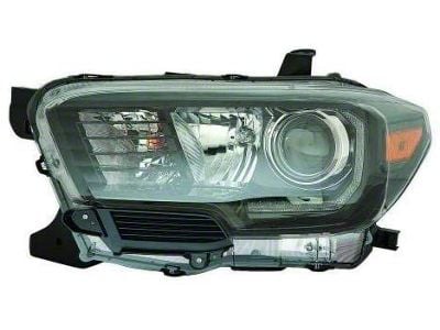 Toyota 2016-2019 TRD Pro Headlight; Black Housing; Clear Lens; Passenger Side (16-23 Tacoma w/ Factory LED Headlights)