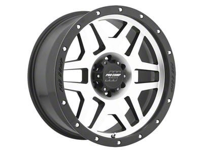 Pro Comp Wheels Phaser Black Machined 6-Lug Wheel; 17x9; -6mm Offset (05-15 Tacoma)