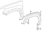 Toyota TRD Off-Road/Pro Fender Flare; Front Passenger Side (16-23 Tacoma)