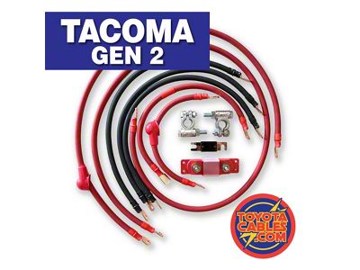 ToyotaCables Big 7 Battery Cable Kit; 1/0GA (05-15 2.7L Tacoma)