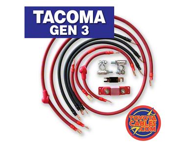 ToyotaCables Big 7 Battery Cable Kit; 1/0GA (16-23 3.5L Tacoma)