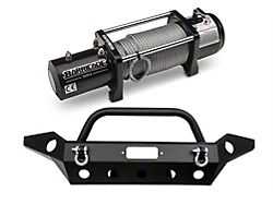 Barricade Trail Force HD Full Width Front Bumper with 9,500 lb. Winch (07-18 Jeep Wrangler JK)