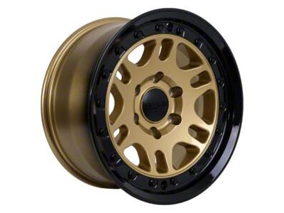 Tremor Wheels 105 Shaker Gloss Gold with Gloss Black Lip 6-Lug Wheel; 17x8.5; 0mm Offset (05-15 Tacoma)