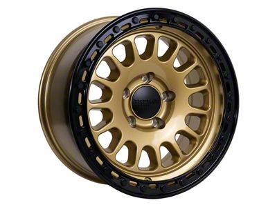 Tremor Wheels 104 Aftershock Gloss Gold with Gloss Black Lip 6-Lug Wheel; 17x8.5; 0mm Offset (2024 Tacoma)