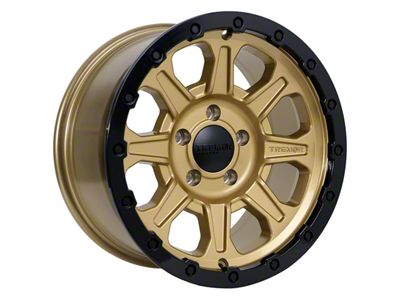 Tremor Wheels 103 Impact Gloss Gold with Gloss Black Lip Wheel; 17x8.5; 0mm Offset (18-24 Jeep Wrangler JL)