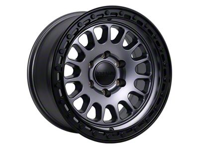 Tremor Wheels 104 Aftershock Graphite Grey with Black Lip 6-Lug Wheel; 17x8.5; 0mm Offset (16-23 Tacoma)