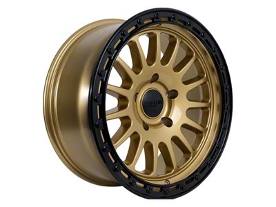 Tremor Wheels 104 Aftershock Gloss Gold with Gloss Black Lip 5-Lug Wheel; 20x9; 0mm Offset (14-21 Tundra)