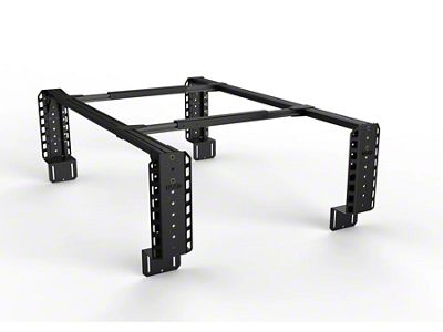 TRUKD 18.50-Inch V2 Truck Bed Rack with Bed Clamp Attachment; Black Bars (05-24 Frontier)