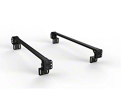 TRUKD 6.50-Inch V2 Truck Bed Rack with Utility Rail Attachment; Black Bars (05-24 Frontier)